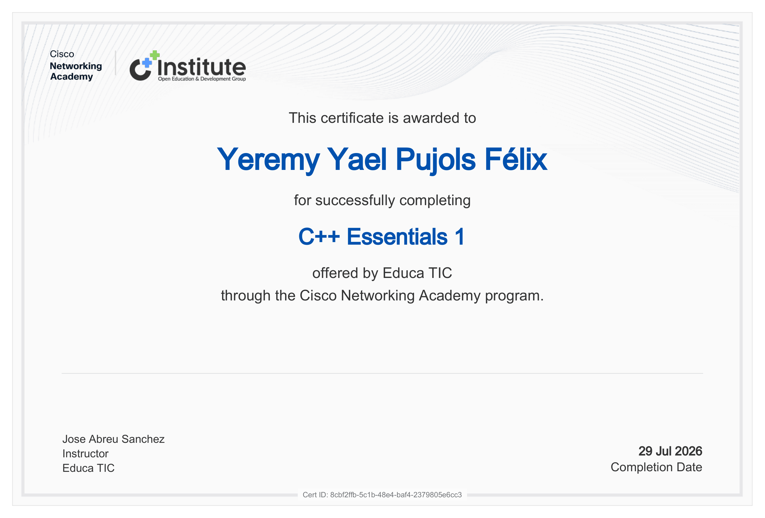 C++ Essentials