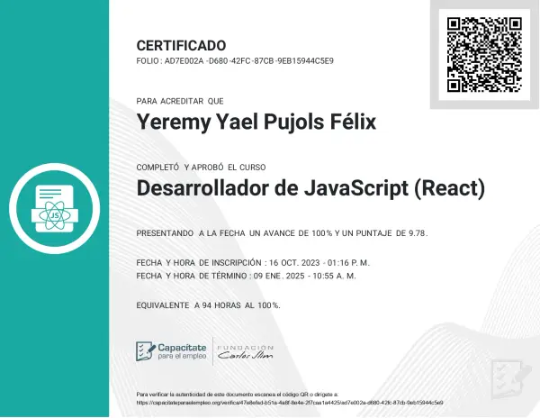 JavaScript Developer (React)