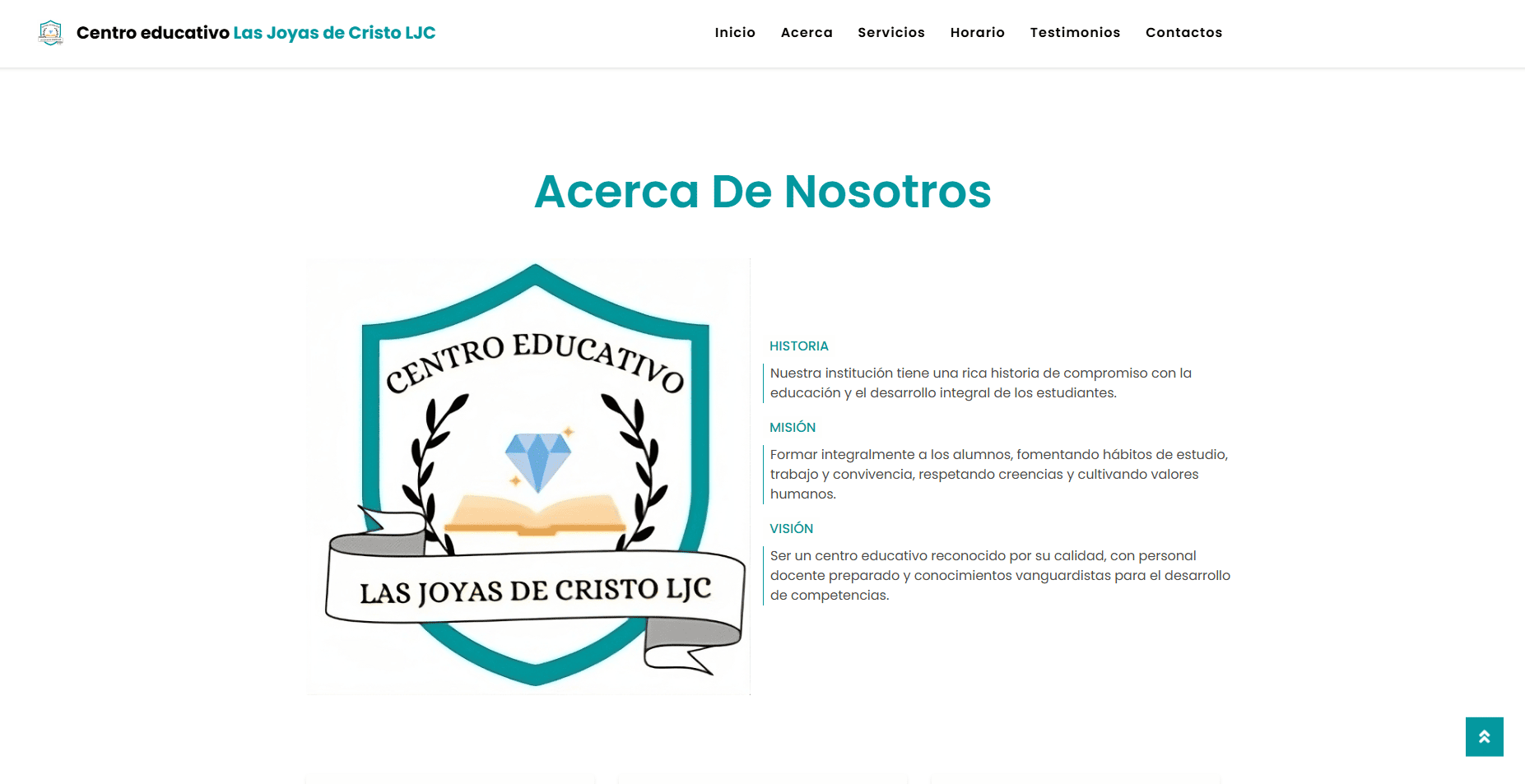 Centro Educativo las Joyas de Cristo LJC Landing Page